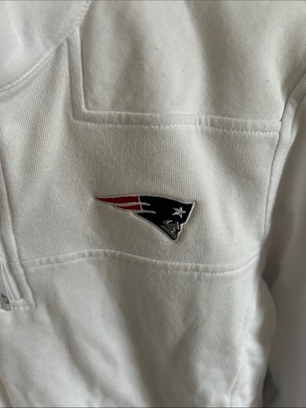 Vineyard Vines Kids White New England Patriots Quarter-Zip Pullover women’s s - Picture 3 of 5